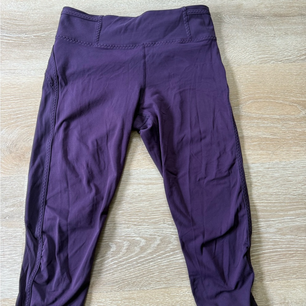 Lululemon Athletica Purple Capris High-Rise Performance Wear